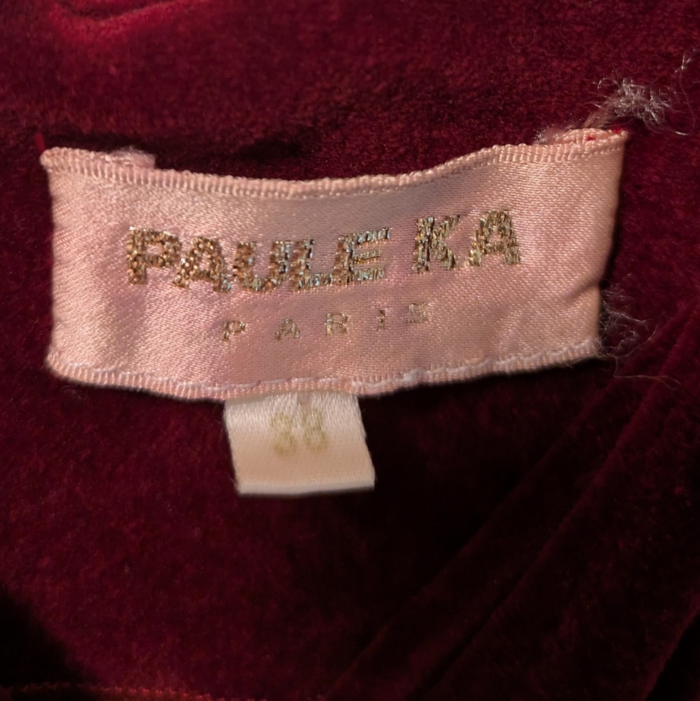 PAULE KA Rich Burgundy Velvet Dress - Picture 3 of 3